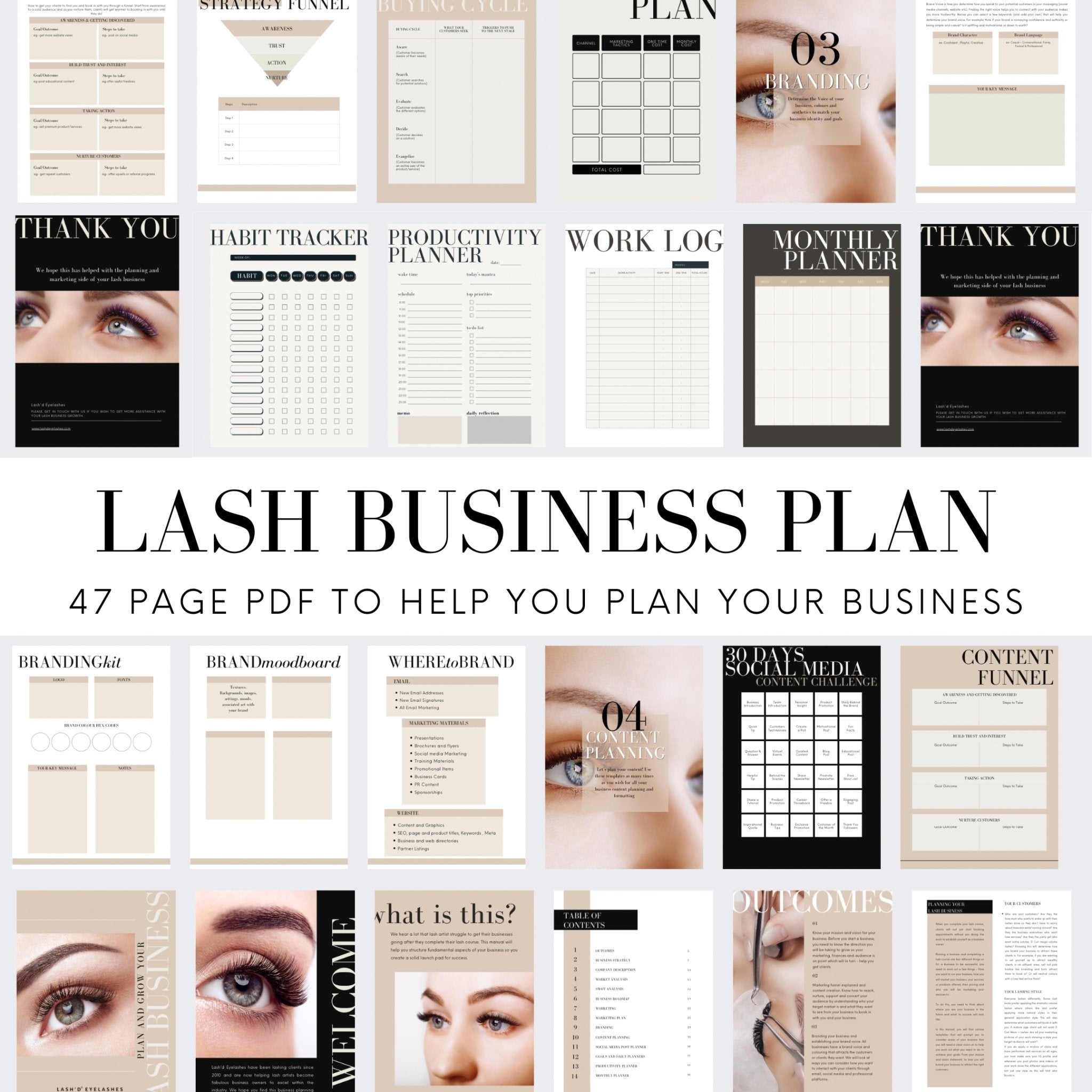 business plan for lash business